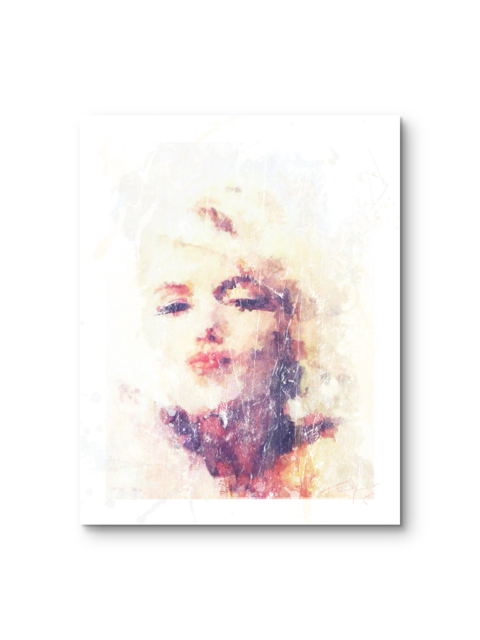 Marilyn Monroe digital portrait artwork featuring a glamorous pop art style illustration