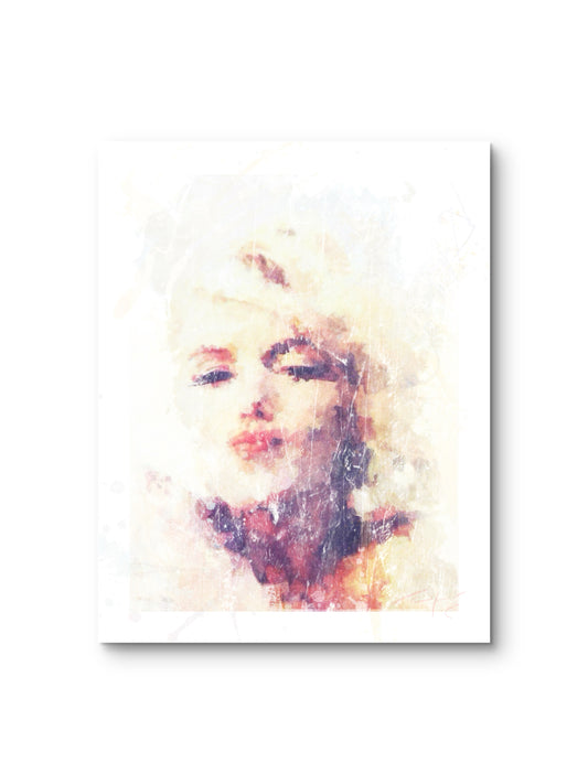 Marilyn Monroe digital portrait artwork featuring a glamorous pop art style illustration